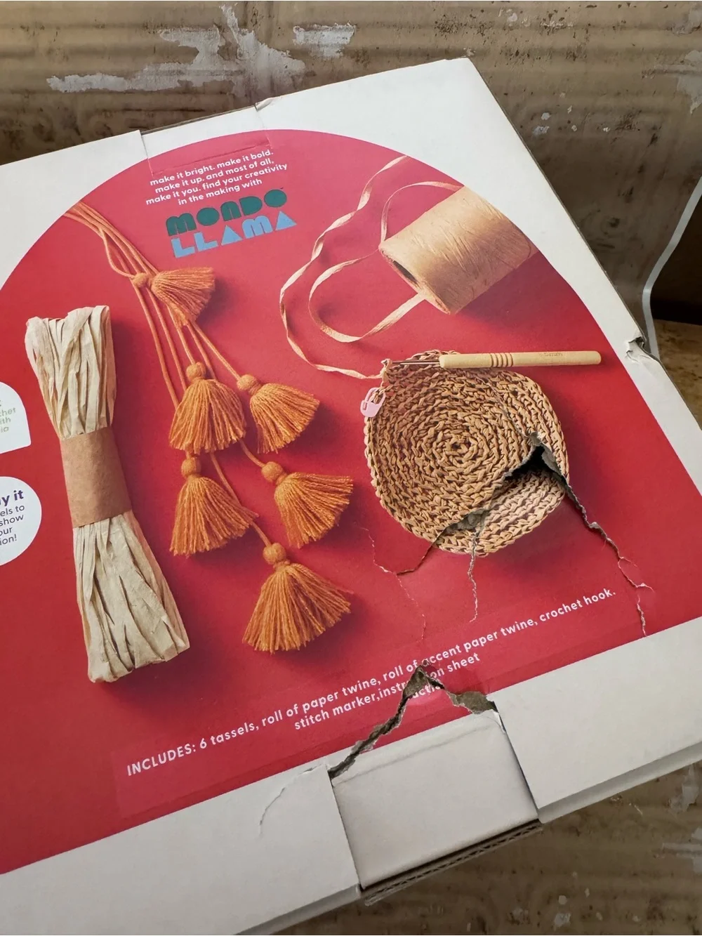 Set of 2- Mondo Llama Crochet Basket Kits